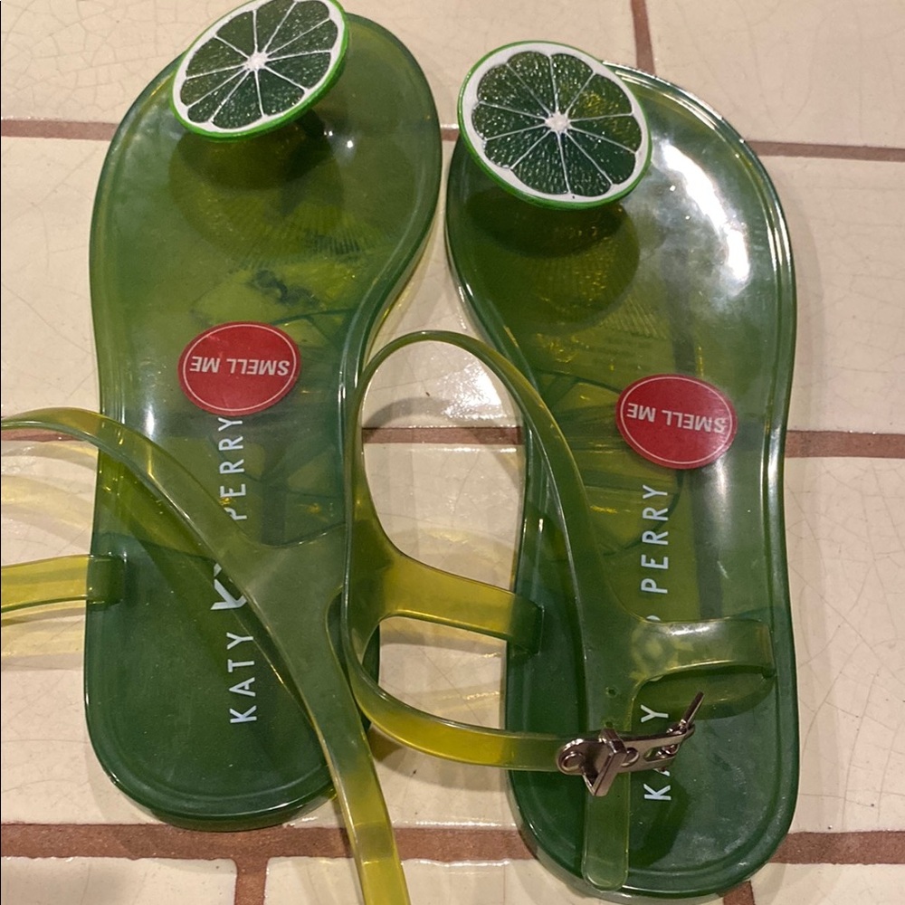 Katy Perry Collections Green Sandals with Lime Detail
